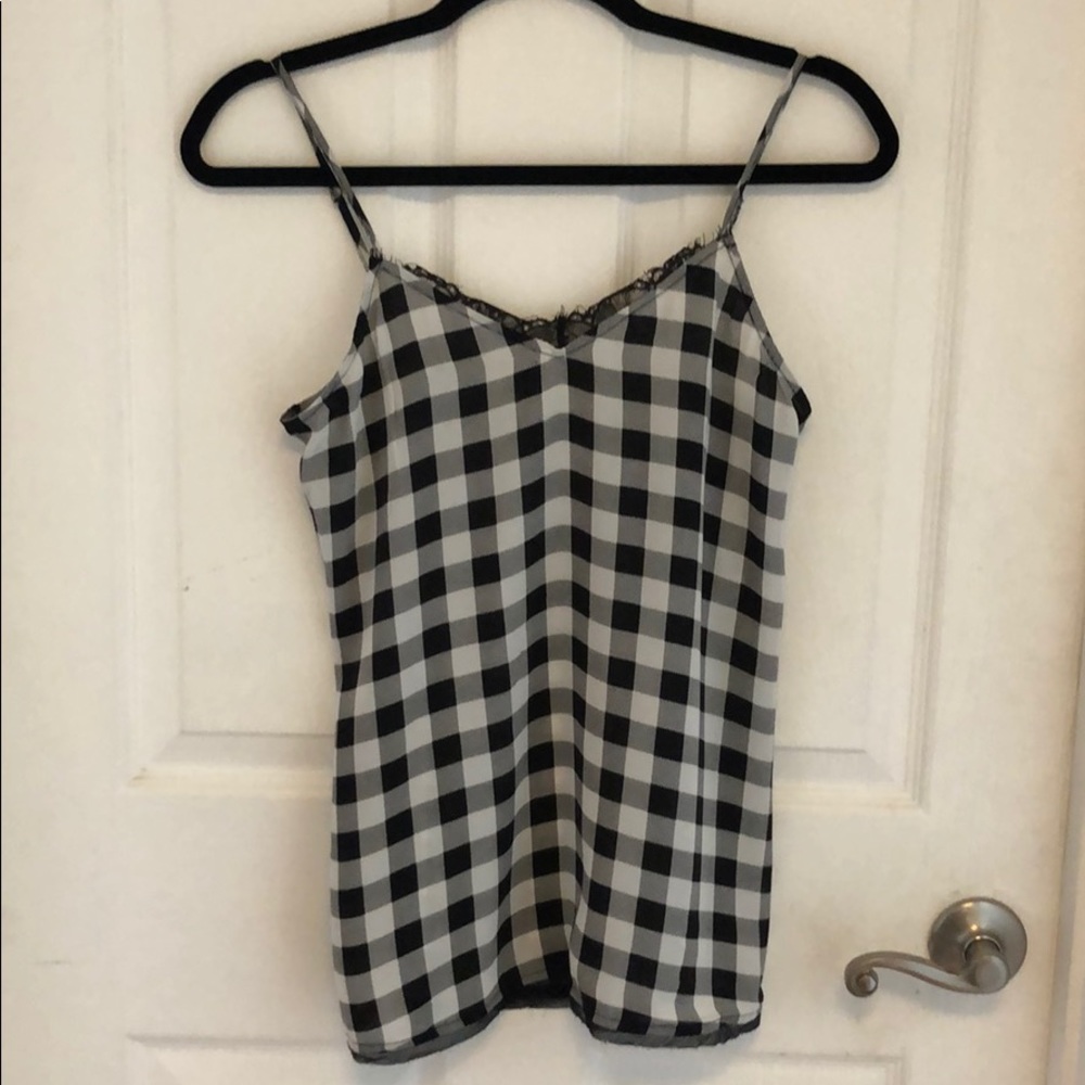 Black/white Buffalo check camisole